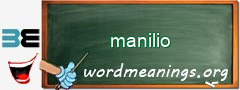 WordMeaning blackboard for manilio